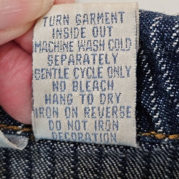 Ohio State Buckeyes Denim Jacket Small Embroidered Patchwork Blue - Picture 12 of 14